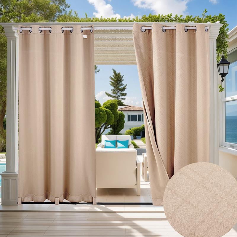 Outdoor Perforated Curtains Waterproof Blackout Curtains Finished Perforated Curtains Embossed Curtains Perforated Curtains