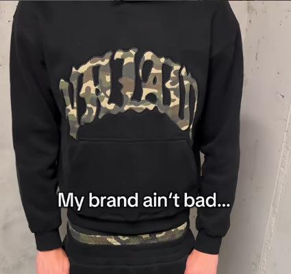 Men Women Leopard Patch Letter Hoodie Oversized Streetwear Pullover Hooded Sweatshirt