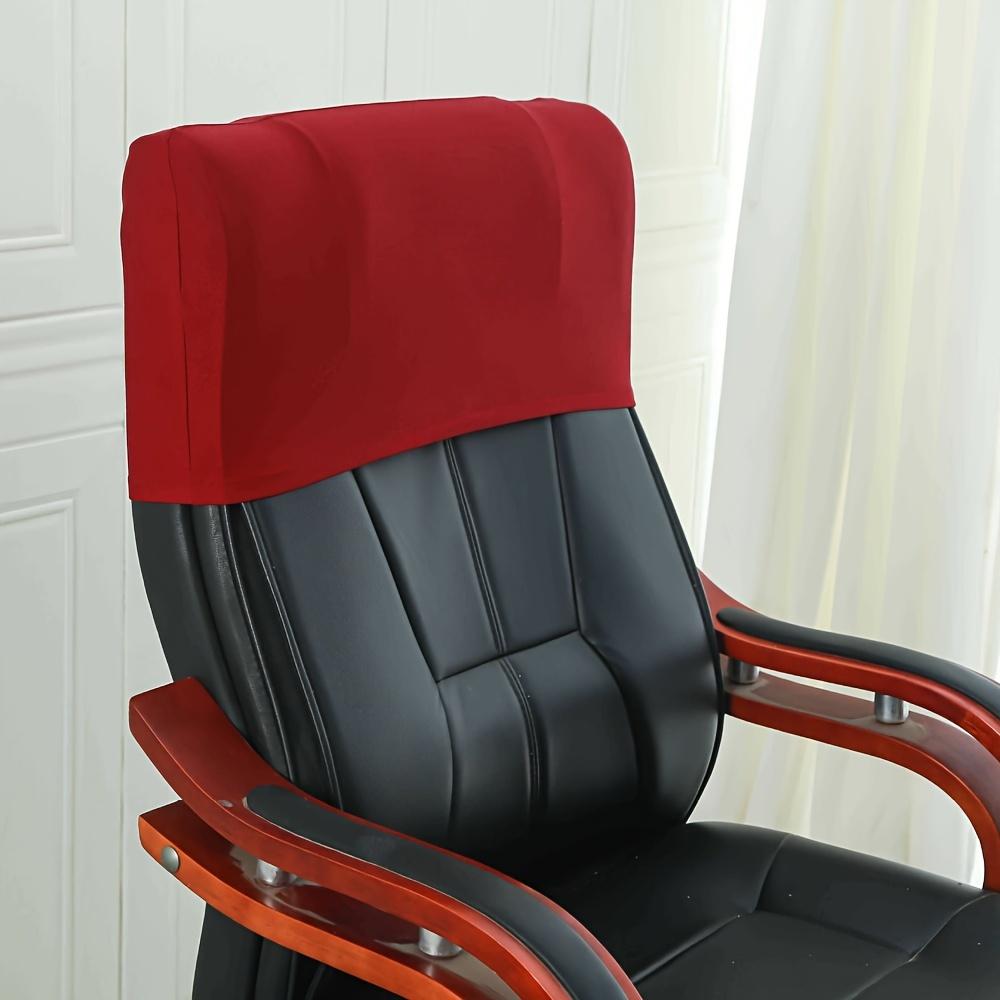 1pc Dustproof Chair Cover, Office Chair Protector, Soft Silk Elastic Backrest Protector, Office Dustproof Head Pillowcase 1pc