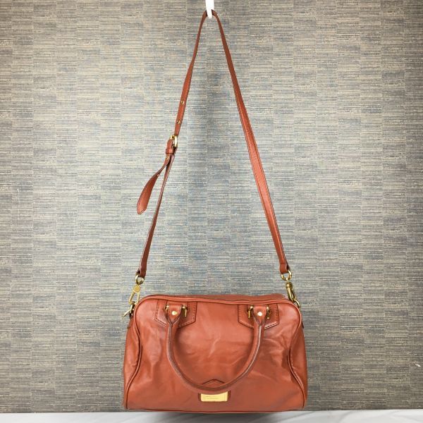 MARC BY MARC JACOBS Leather Boston Bag Brown 2way Shoulder Strap(USED)