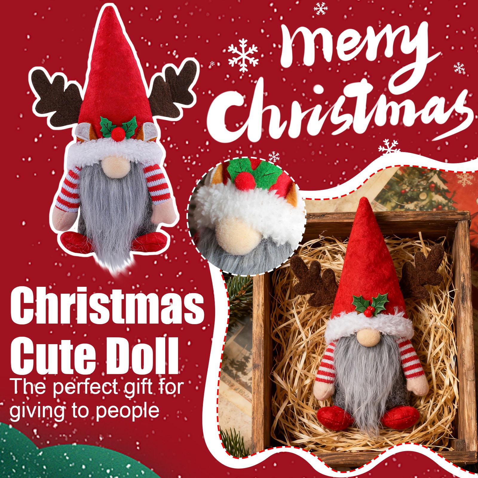 Cotton Gnome Doll Ornaments, Christmas Gnome Figurines, Christmas Desktop Decorations, Christmas Gifts For Friends, Classmates, And Family. One Size