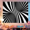 3D Vortex Illusion Cartoon Tapestry Wall Hanging Decoration Household Home Decor