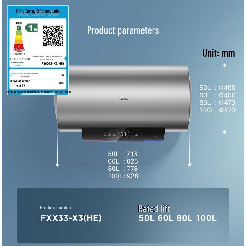 Midea X3 100L Electric Storage Water Heater