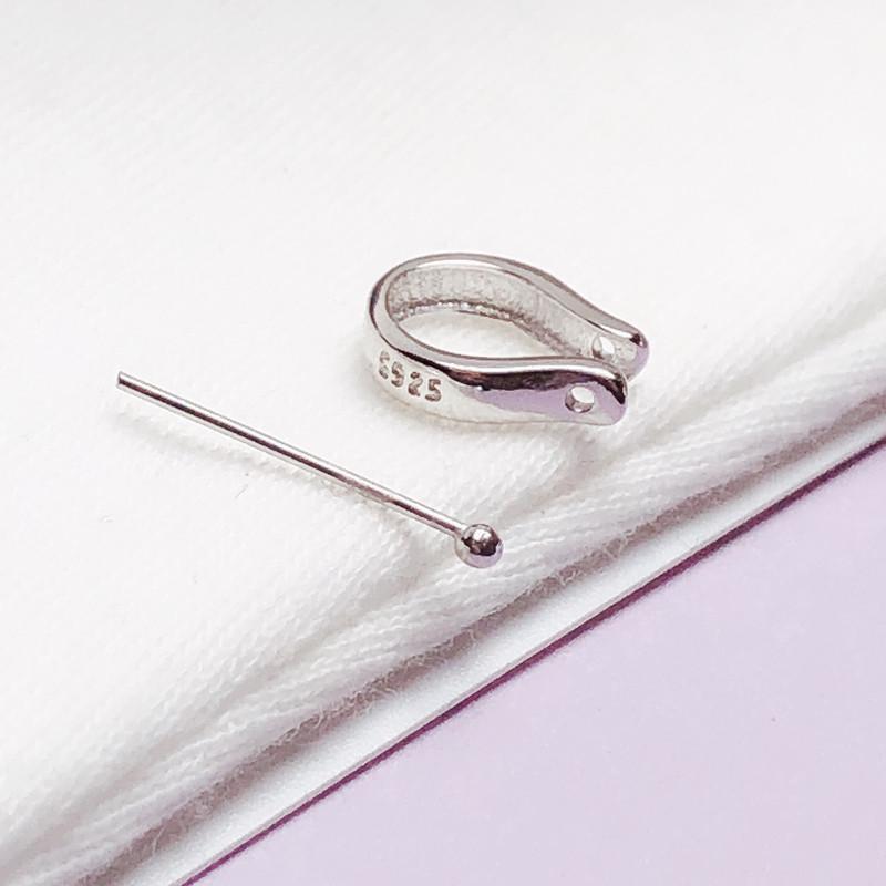 S925 Sterling Silver Jade and Amber Pendant Buckle