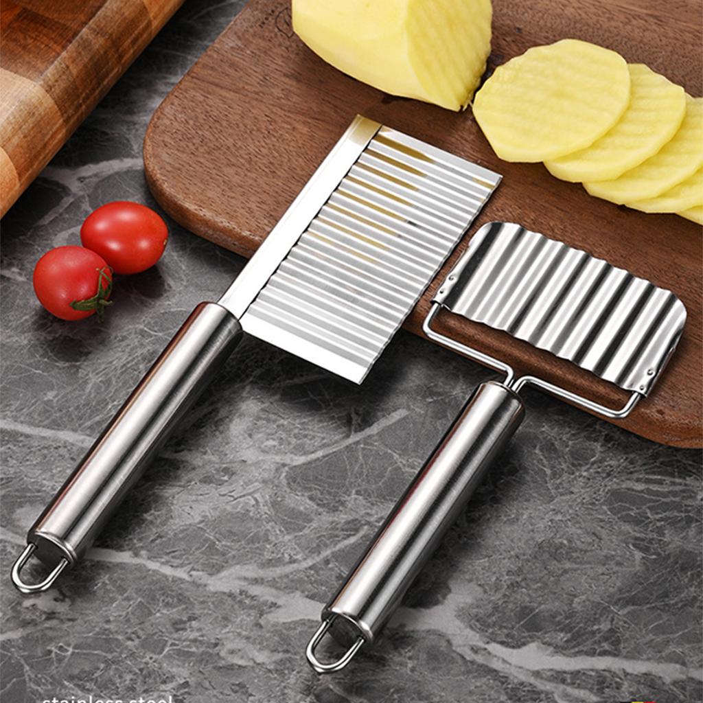 Potato Wavy Edged Tool Stainless Steel Kitchen Gadget Vegetable Fruit Cutting
