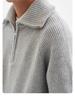 Men's High-Neck Half-Zip Thick Knit Sweater, Retro Loose-Fit Pullover for Autumn/Winter