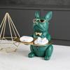 Multi Functional Bulldog Tray Animal Statue Creative Ornament Living Room Bedroom Miscellaneous Storage Home Decoration Gift