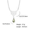 Triquetra Irish Knot Wicca Pendant Necklace Crystal Water Drop Neck Chain Choker Women Stainless Steel Witch Knot Jewelry