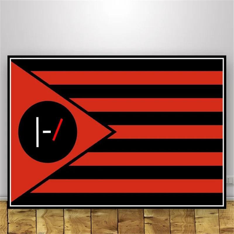 Popular Abstract Twenty One Pilot Rock Music Band Star Poster Art Canvas Modern Painting Mural for Living Room Home Decoration