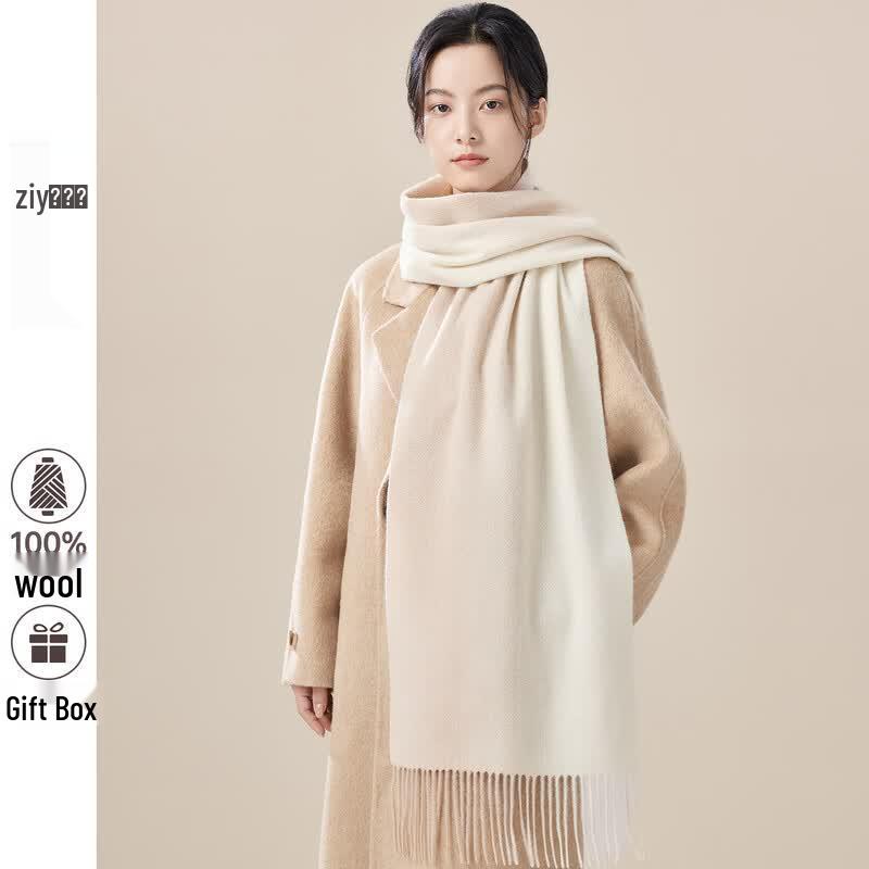 ZIY Women's 100% Wool Autumn Winter Scarf & Shawl