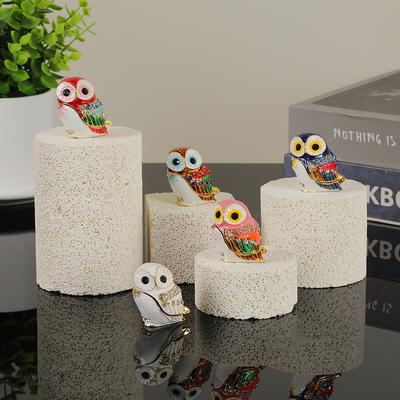 Jewelry Small Jewelry Pendants Zinc Alloy Owl Tabletop Decoration Earrings Bracelets Necklaces Storage Box