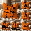 Funny black cat Cushion Cover Multi-Scene Pillow Cover for Home & Car - Reversible, Soft & Durable for Daily Use