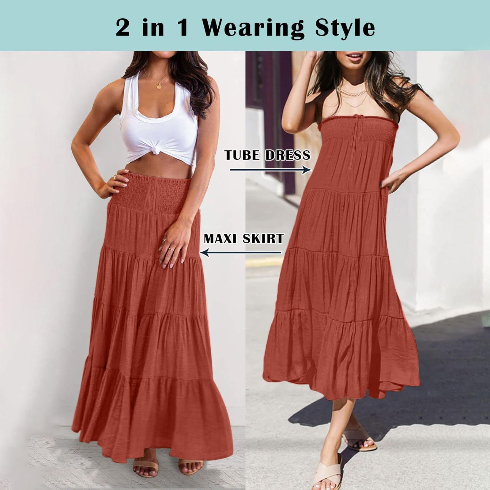 Женская юбка средней длины с высокой талией — фото 13