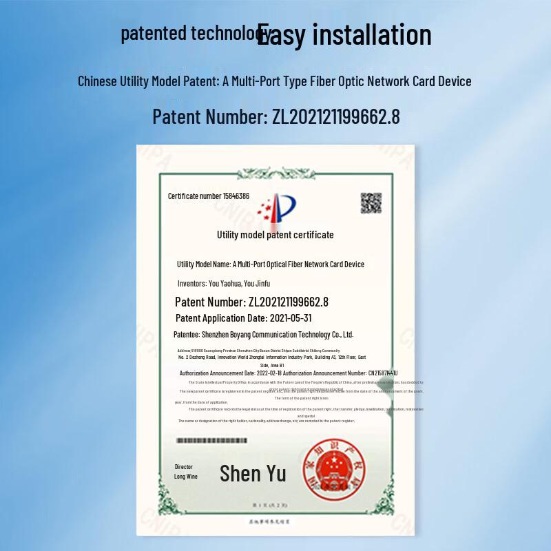 Boyang Intel PCI-E Server Network Adapter (CN Version)