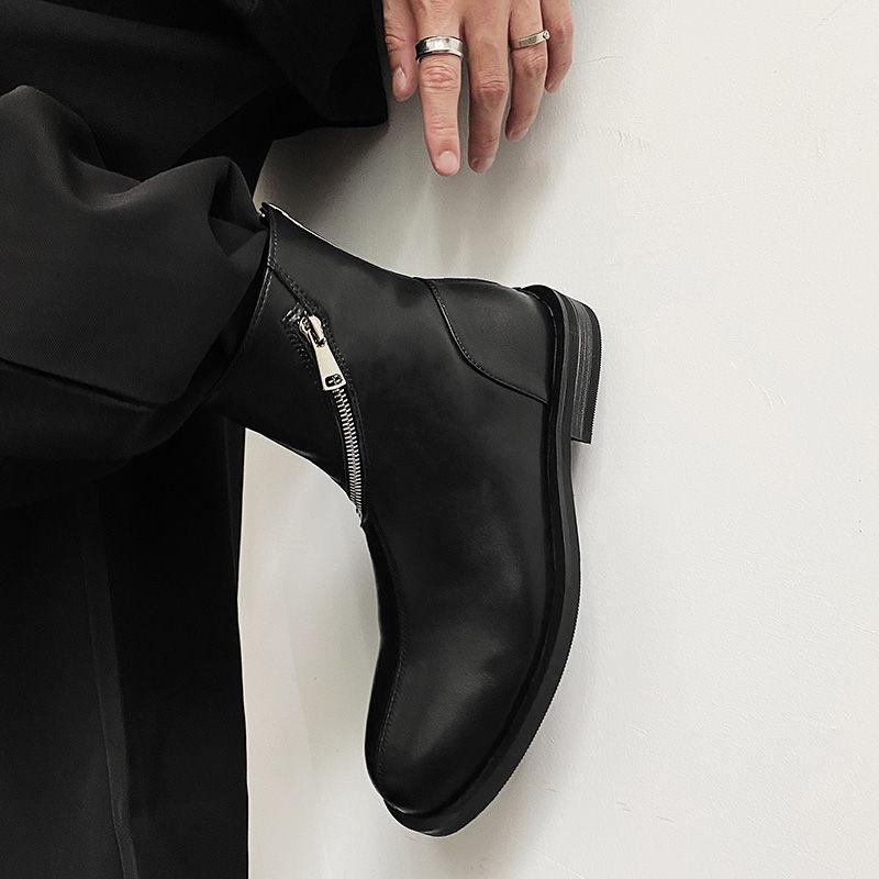 New High Top Boots Fashion Casual Versatile High Top Men Shoes Motorcycle Boots Comfortable Breathable Winter Non-slip Shoes