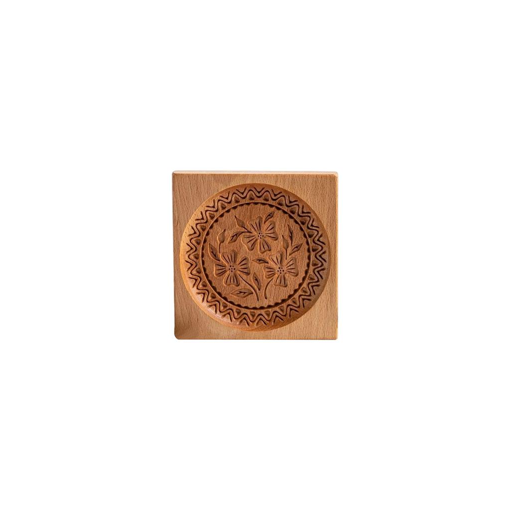 Beechwood Cookie Mold - Multi-Pattern Embossing Mold For Baking & Decorative Display