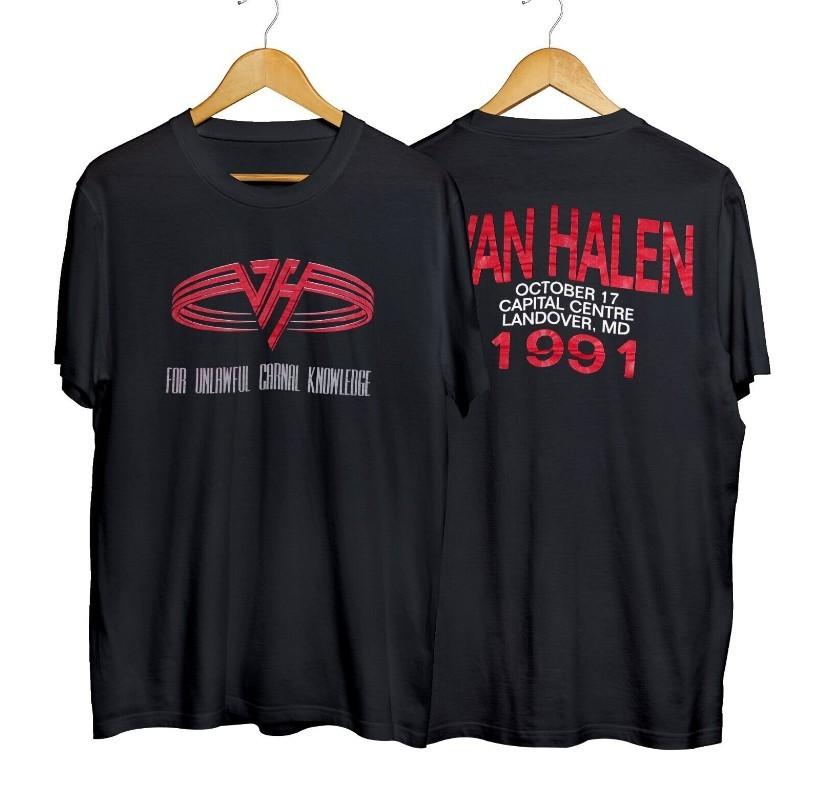 1991 Van Halen Футболка унисекс с принтом  For Unlawful Carnal Knowledge Tour  XXXL