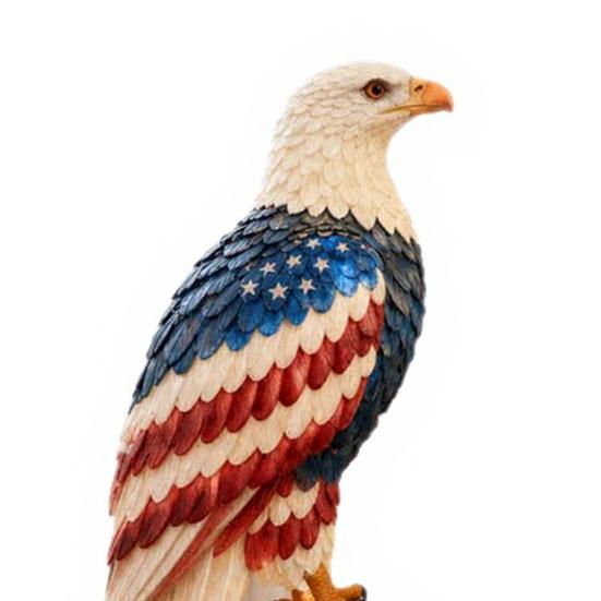 Eagle Statue Lamp American Flag Eagle-Shaped Lamp, 250th Anniversary Patriotic Desk Realistic Tabletop 3D Sculpture Light Bird Night Light,