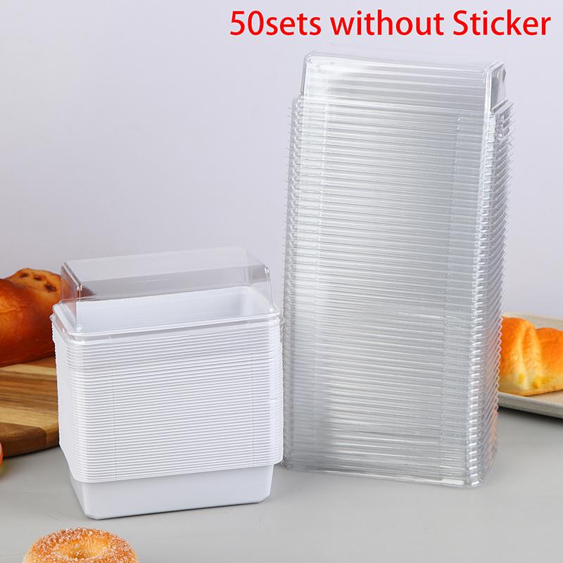 10/50Pcs Clear Sandwich Cake Holder Bakery Food Boxes Cupcake Container Tiramisu Wrapping Package Boxes For Wedding Birthday
