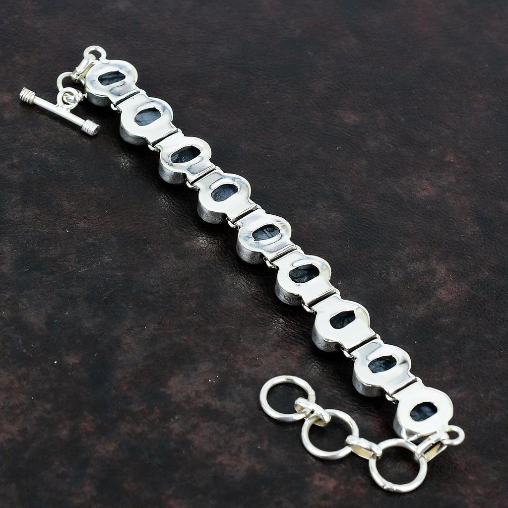 Picasso Jasper Bracelet Gemstone Bracelet Elegant Jewelry 925 Sterling Silver Bracelet Adjustable Chain Bracelet Handmade Jewelry For Gifts