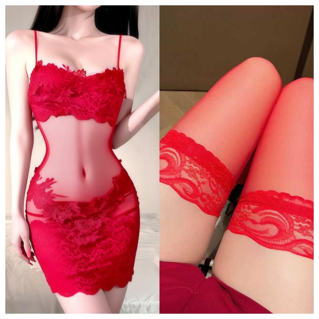 Sex underwear large size sexy inner French lace suspender pure desire spice girl slim-fit hip-wrapped nightdress women