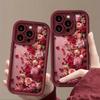 Creative Rose Heart Petal Pattern Silicone Phone Case For iPhone 17 16 15 Pro Max 14 13 12 11 XS X XR 7 8 Plus 16E 17 Air Cover