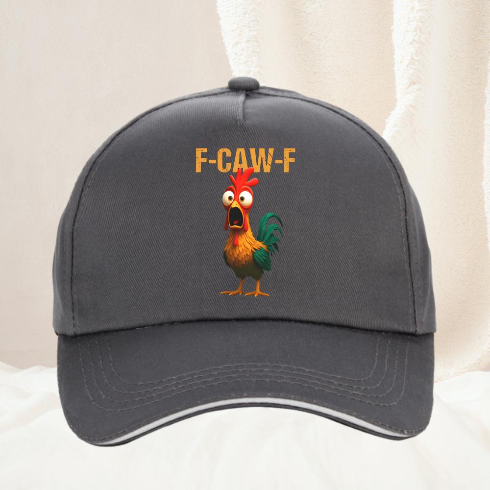 Funny Summer F Caw F Chicken Harajuku New Baseball Cap Unisexs Humor Chicken Aesthetic Casual Visors Hat