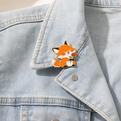 Brooch Pin, Animal Flower Design Brooch Fastener, Buckle-Type Fixing Pins, Enamel Paint Stable Buckle Pins for Backpacks And Hoods