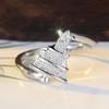 New Year Silver Color Christmas Tree Rings for Women Personality Fashion Festival Jewelry Gift
