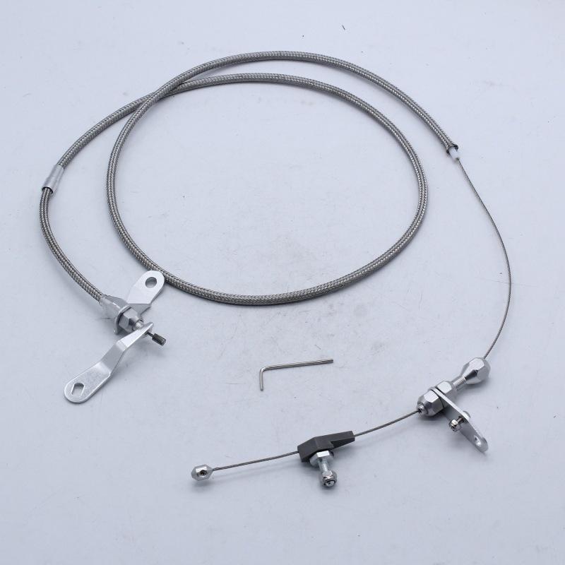Buy For Ford C4 Stainless Braided Kick Down Cable Transmission Kickdown Trans C4 Detent at