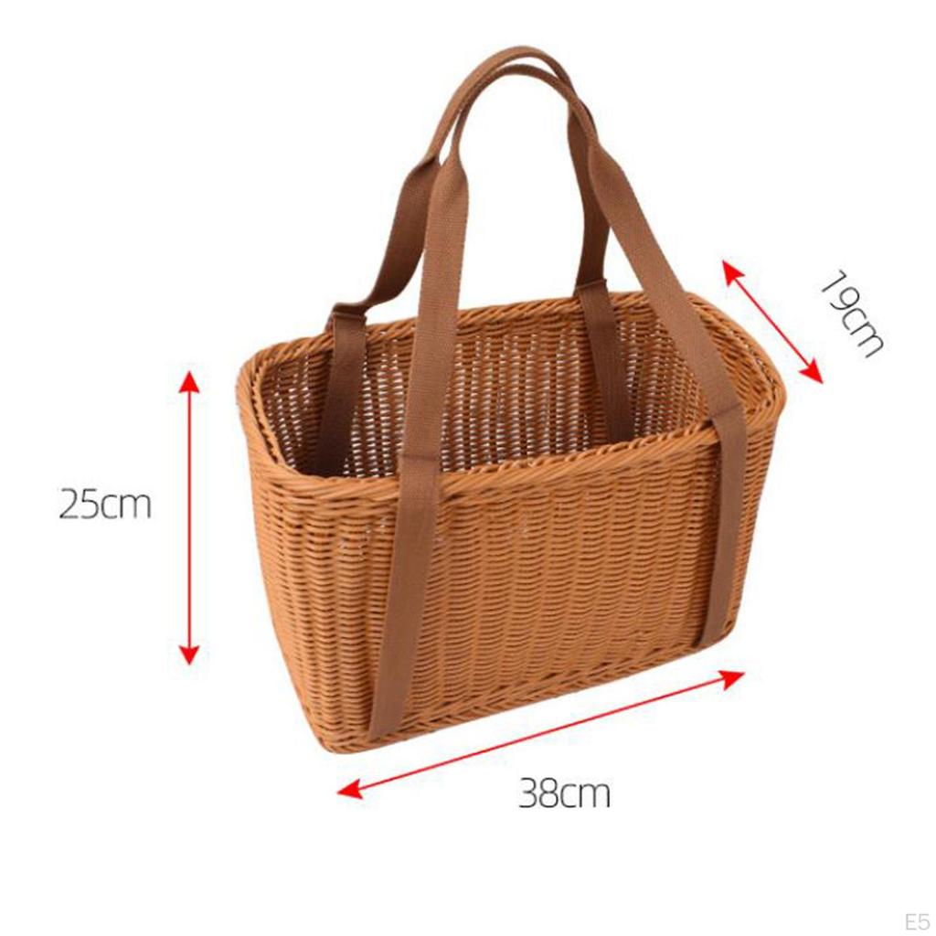Hand Woven Basket Vegetable Storage Portable Multipurpose Handwoven Nesting Bin