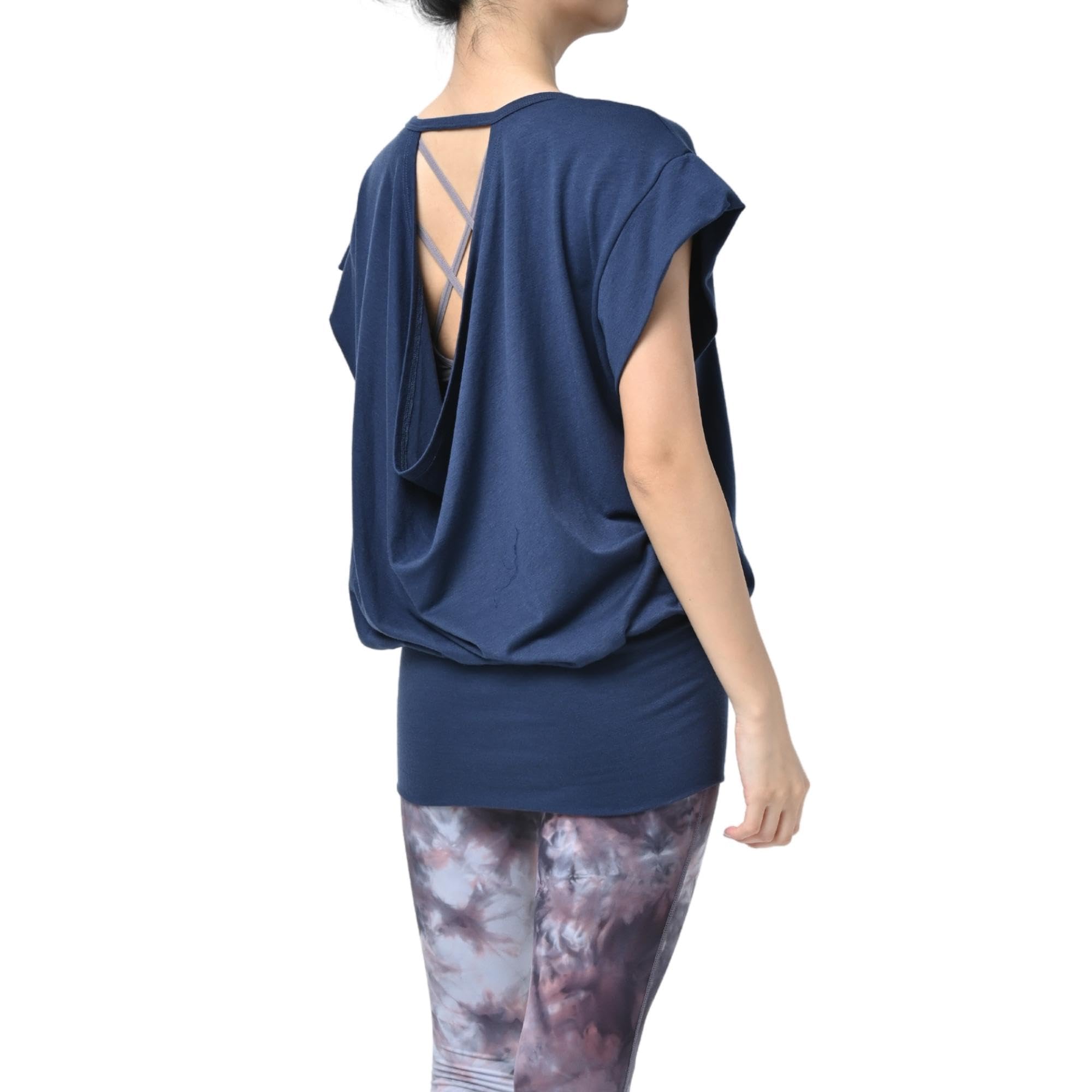 

Machikaada Йога Топ с коротким рукавом, рукавом-фонариком, длинной ребристой спинкой. Идеально подходит для жаркой погоды и подчеркивает фигуру. Размер 632. Женский топ, футболка, длина, подол, дизайн, йога,