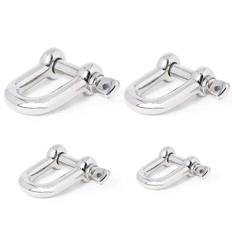 304 Stainless Steel Straight D Shackle D Rigging Shackle Hooks Scrotum Restraint Lock Chastity Delay Ring Sex Toys Adult Store