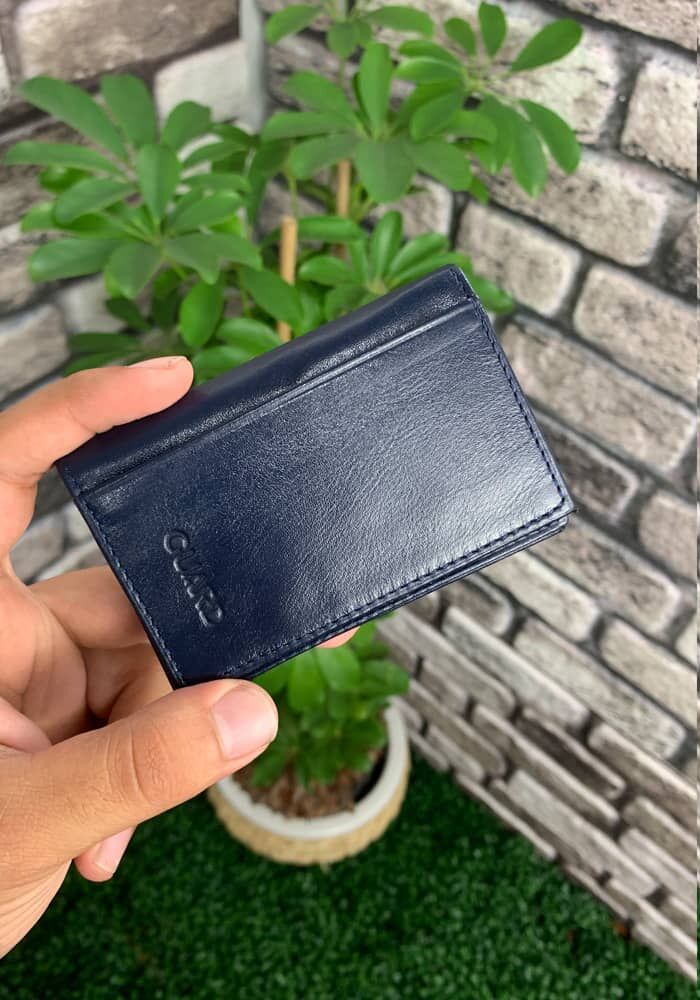 

Guard Navy Blue Nappa Leather Card Holder темно-синього кольору