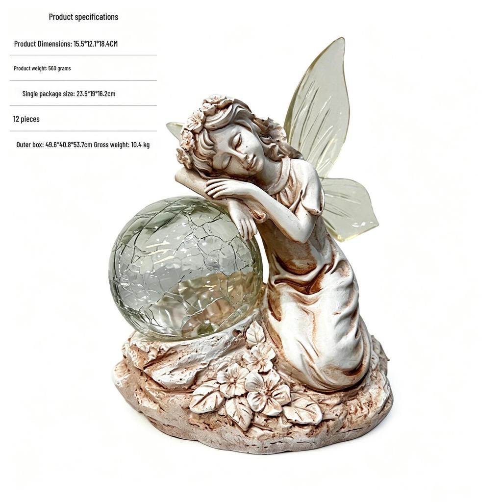 Angel-Shaped Solar Garden Lights: Outdoor Balcony Ornaments Automatically Illuminate at Night