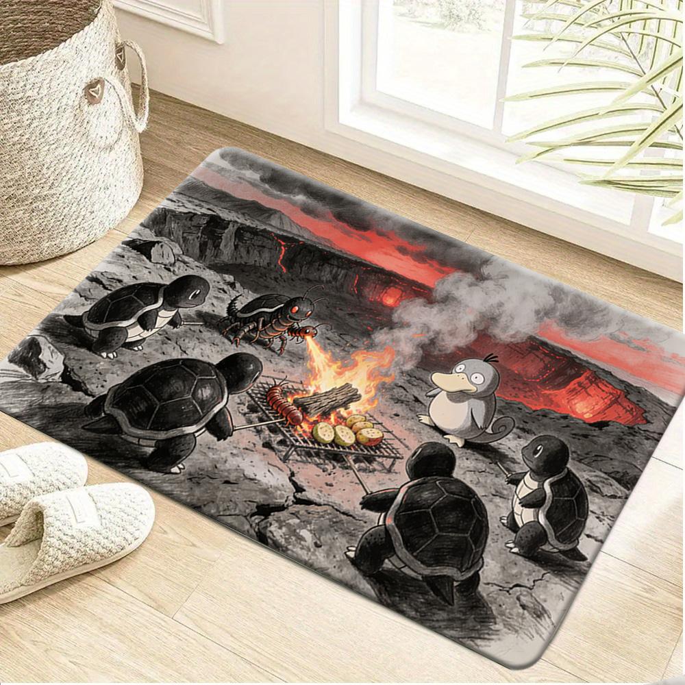 Pokemon Lilligant Sunset Print Non-Slip Doormat, Absorbent Floor Mat for Home Decor 40x60cm