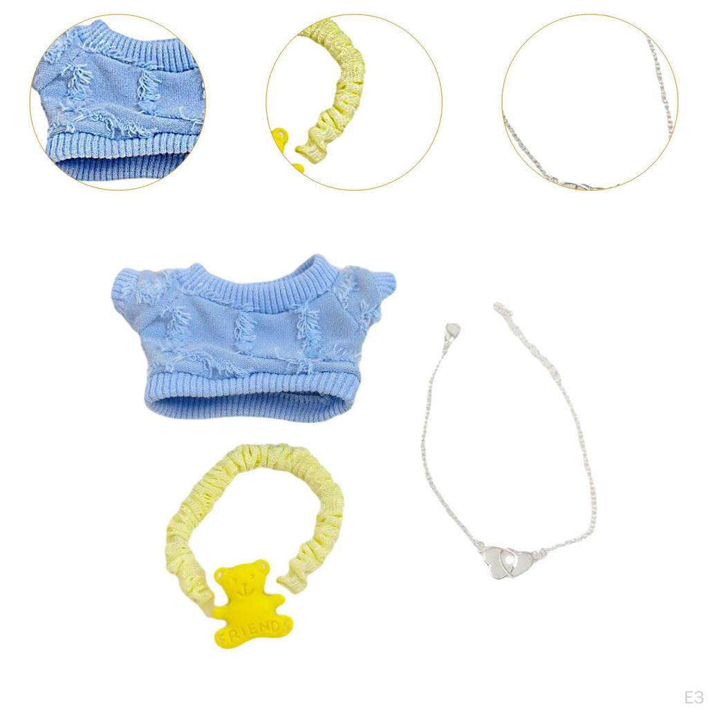 Ensemble de costume pour poupées, Jouet de décoration DIY Jeunes filles, Tenues avec pendentif Poupée 17cm