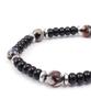 Black Beige Mix Bead Bracelet (PLT-BR-053_BK)