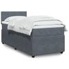 VidaXL Slatted Bed Base and Mattress Dark Grey 90x200 Cm Velvet 3287651