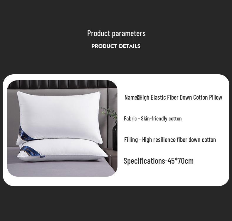 New Hotel-Style Feather Velvet Side Sleeper Pillow - Custom Solid Color for Guesthouses