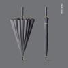 24-Rib Automatic Umbrella, Large Business Straight Umbrella, Double-Handle Factory-Printed Logo Advertising Long-Handle Umbrella