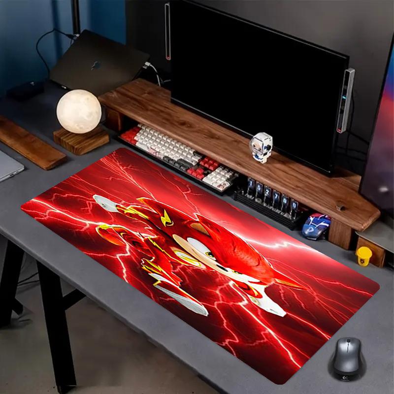Sonic Theme Mouse Pad, Non Slip Rubber Base, Multifunctional Office & Home Decor, Perfect for Workspace Personalization.