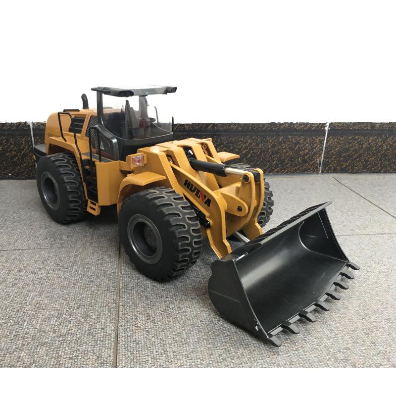 Huina 1583 Heavy Duty 4-drive 2.4g Wireless Anti-frequency Engineering Car Alloy Fuselage Bulldozer 10-channel Children's Toys