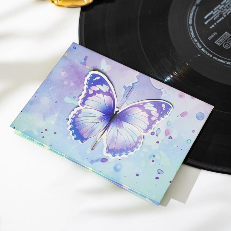 D Butterfly Greeting Card Handwritten Couple Thank You Card Premium Envelope Card