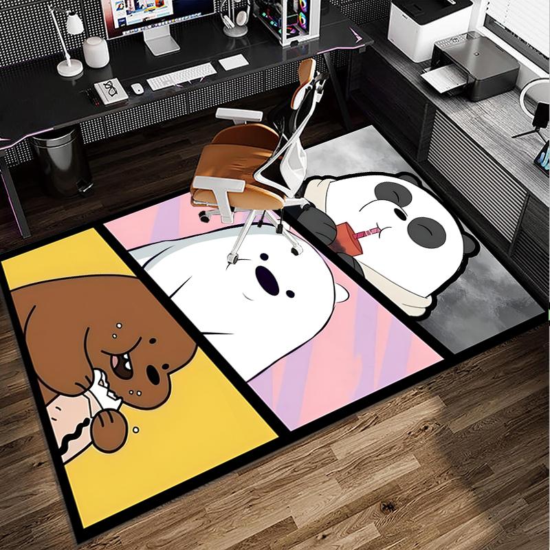 Nightly Friends bears Adventure Office Rug Chair Mat, Game Carpet, Suitable for Front Door, Bedroom, Living Room, Desk, Holiday Gift