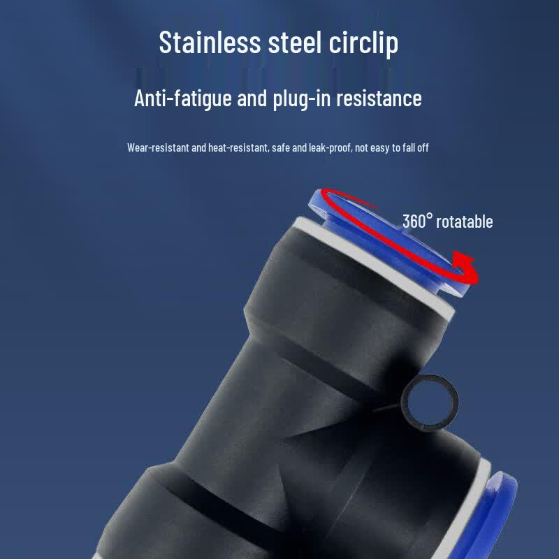 Pneumatic Quick Connect Plastic T-Joint PE-10 (10-Pack)