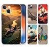 Capa de telefone para iPhone 15 14 13 12 Mini 11 Pro Max XS X XR 7 8 Plus Capa de silicone TPU transparente à prova de choque Aviões de combate