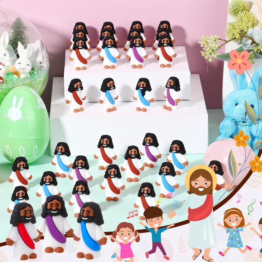 

Bememo 50 Pcs Mini Black Jesus Toys Black Jesus Figurine Religious Gifts Little Figures to Hide and Seek Sunday School Religiou United States
