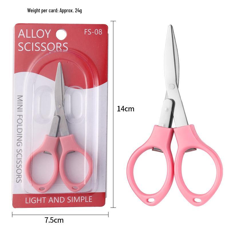 Multi-functional Folding Stainless Steel Scissors for DIY, Sewing, Paper Cutting, and Office Use