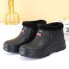 Men's Waterproof Non-slip and Velvet Thickened High-top Snow Boots Cotton Shoes To Keep Warm In Winter